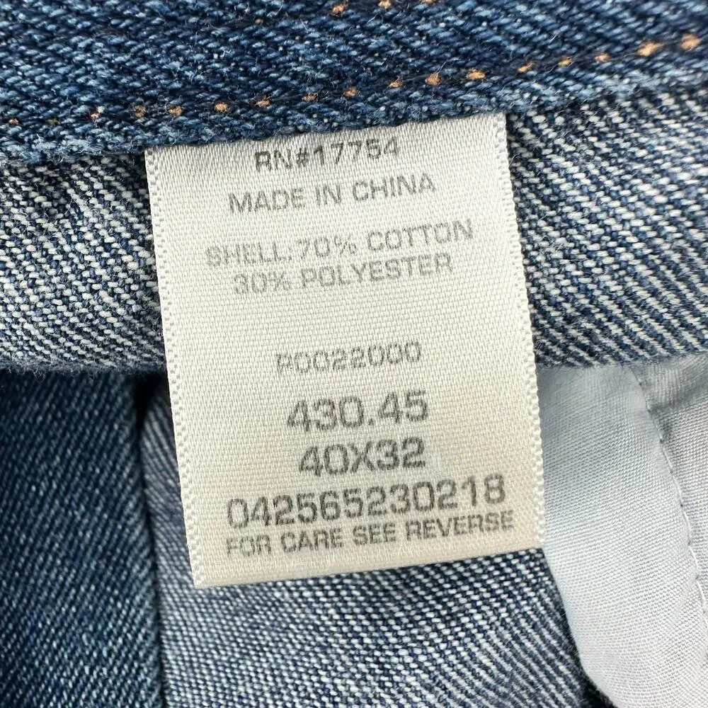 Key Carpenter Jeans Mens 40x32 (38x30 ACTUAL) Blue Denim‎ Classic